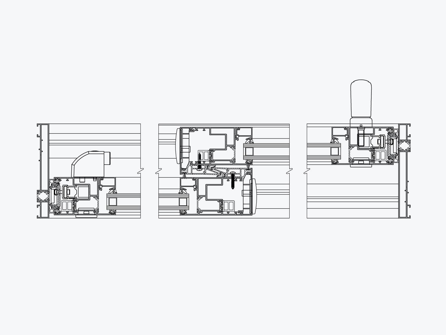 Technical Drawing: S-150 – Lift and Slide Door System